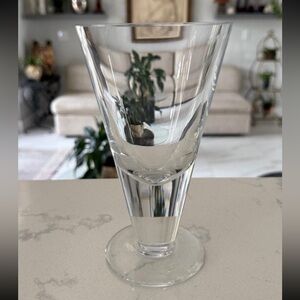 RARE SIGNED CALVIN KLEIN MILLBROOK PATTERN BLOWN GLASS WATER GOBLET